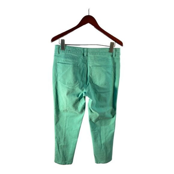 Talbots Women’s Size 10P Green Pedal Pusher Simply Flattering 5 Pockets Jeans - Picture 4 of 11